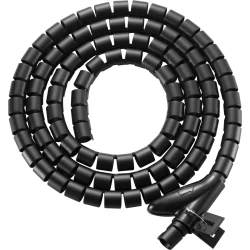 Imagen de Organizador Cables EQUIP en espiral 1m Negro (EQ650867)