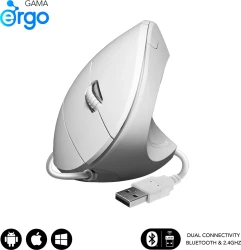 Imagen de Ratón Vertical SUBBLIM USB-A Blanco (SUBMO-EDGVU02)