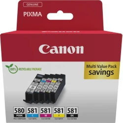Tinta Canon PGI-580/CLI-581 Pack Negro/Color (2078C007) [foto 1 de 4]