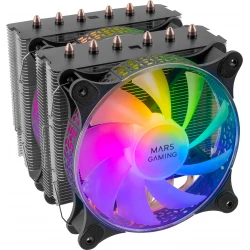 Imagen de Ventilador CPU Mars Gaming Dual ARGB Negro (MCPUXT)