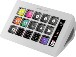 Imagen de Control Deck Mars Gaming LCD 15 Teclas Blanco (MSDONEW)