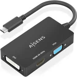 Conversor AISENS USB-C/M a DVI-I/VGA/HDMI (A109-0954)
