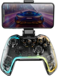 Imagen de GamePad Mars Gaming RGB Bluetooth Transparente (MGPBT2)