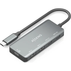 Imagen de Hub AISENS USB-C a 2xUSB 2.0 PD 100W Gris (A109-0946)
