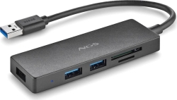 Imagen de Hub NGS 3xUSB 3.0 1xSD 1xMicroSD Negro (IHUBREADER)