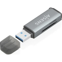 Lector Tarjetas AISENS USB-A 3.0 Gris (ASCR-2A09-GR)