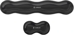 Imagen de Reposamuñecas SUBBLIM Ergo Pack 2 Negro (SUBMP-04E061)