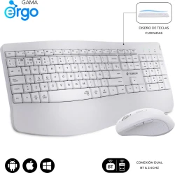 Imagen de Teclado+Ratón SUBBLIM RF BT Blanco (SUBKBC-DCOPW1)