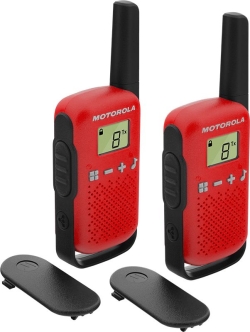 Walkie Talkie Motorola T42 Negro/Rojo (59T42REDPACK)