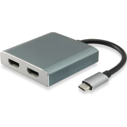 Adaptador EQUIP USB-C/M a 2x HDMI/H Plata (EQ133464)