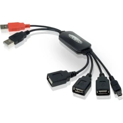 Imagen de Hub CONCEPTRONIC 1xMiniUSB-B 4xUSB 2.0 Negro (CFLEXHUB)