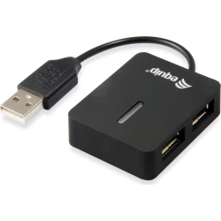Imagen de Mini Hub EQUIP Life Travel 4xUSB 2.0 Negro (EQ128952)