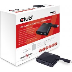 Imagen de MiniDock Club 3D USB-C a HDMI+USB-A+USB-C (CSV-1534)