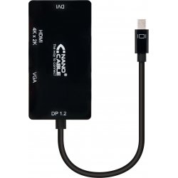 Nanocable Mini DP/M a VGA/DVI/HDMI/H (10.16.3302-BK)