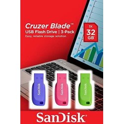 Pendrive SANDISK Cruzer Blade 32Gb Pack3 (SDCZ50C-032G) [foto 1 de 2]