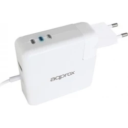 Cargador Approx 85W USB 2.0 MacBook Blanco (APPUAAPT) [foto 1 de 8]