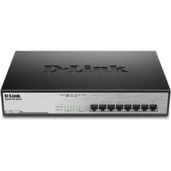 Switch D-Link 8xRJ45 GbE PoE Rack 1U Negro (DGS-1008MP)