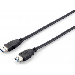 Cable EQUIP USB-A/M a USB-A/H 2m Negro (EQ128398)