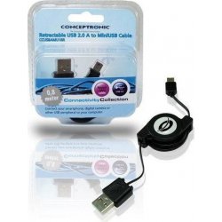 Conceptronic Retrac.USB2-MiniUSB Cable 0,8(CCUSBAMU08R) [foto 1 de 7]