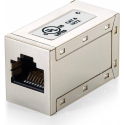 Conector EQUIP RJ45/H a RJ45/H Cat6 Met&aacute;lico (EQ121169)