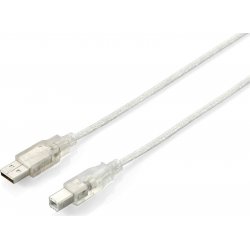 EQUIP Cable USB2.0 Tipo A-B Transparente 1,8m(EQ128650) [foto 1 de 2]
