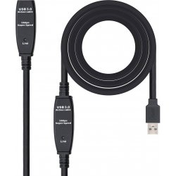 Nanocable USB-A/M a USB-A/H 10m Negro (10.01.0312)
