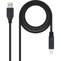 Nanocable USB-A/M a USB-B/M 2m Negro (10.01.0802-BK)