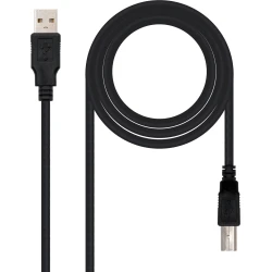 Nanocable USB-A/M a USB-B/M 3m Negro (10.01.0104-BK)