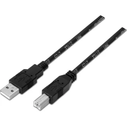 Cable AISENS USB-A/M a USB-B/M 1.8m Negro (A101-0006)