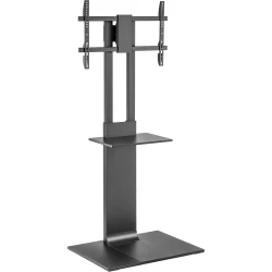 AISENS Soporte de Suelo con Bandeja DVD para Monitor/TV 50kg de 37-86, Negro