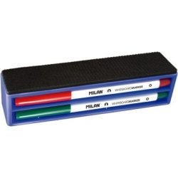 BORRADOR DE PIZARRA MILAN MAGNETICO + 4 ROTULADORES COLORES SURTIDOS 165894