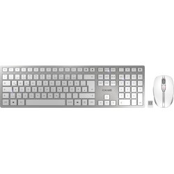 CHERRY DW 9100 SLIM teclado Rat&oacute;n incluido Universal RF Wireless + Bluetooth QWERTZ Alem&aacute;n Plata