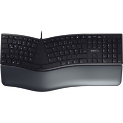 CHERRY KC 4500 ERGO teclado Universal USB AZERTY Franc&eacute;s Negro