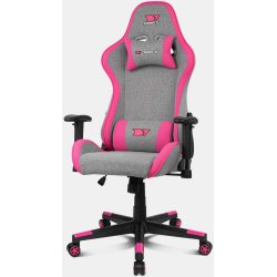 DRIFT DR90 PRO Silla para videojuegos de PC Asiento acolchado Gris, Rosa