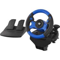 GENESIS Seaborg 350 Negro, Azul USB Volante + Pedales Nintendo Switch, PC, PlayStation 4, Playstation 3, Xbox 360, Xbox One, Xbox Series S, Xbox Serie [foto 1 de 2]