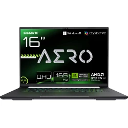 GIGABYTE AERO X16 1VH Gaming – Copilot+ PC, 16“, QHD 165Hz, Ryzen AI 7 HX 350, NVIDIA RTX 5060, 32GB DDR5 5200MHz, 1 x SSD Gen4 de 1TB, Win11 Home