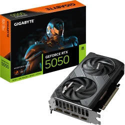 GIGABYTE GeForce RTX 5050 WINDFORCE OC 8G Tarjeta Gr&aacute;fica - 8GB GDDR6, 128bit, PCI-E 5.0, 2587MHz Frecuencia del n&uacute;cleo, 2 x DP, 2 x HDMI, NVIDIA DL