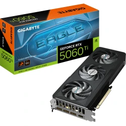 GIGABYTE GeForce RTX 5060 Ti EAGLE MAX OC 16G Tarjeta Gr&aacute;fica - 16GB GDDR7, 128bit, PCI-E 5.0, 2617MHz Frecuencia del n&uacute;cleo, 3 x DP, 1 x HDMI, NVID