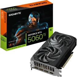 GIGABYTE GeForce RTX 5060 Ti WINDFORCE MAX OC 8G Tarjeta Gr&aacute;fica – 8 GB GDDR7, 128 bits, PCI-E 5.0, 2617MHz Frecuencia del n&uacute;cleo, 3 x DisplayPort