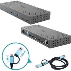 i-tec USB 3.0 / USB-C / Thunderbolt, 3x 4K Docking Station Gen 2 + Power Delivery 100W [foto 1 de 2]