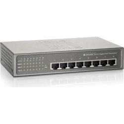 LevelOne GEP-0820W90 switch Gigabit Ethernet (10/100/1000) Energͭa sobre Ethernet (PoE) Gris [foto 1 de 2]