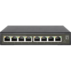 LevelOne GES-2108P switch Gestionado L2 Gigabit Ethernet (10/100/1000) Energͭa sobre Ethernet (PoE) Negro [foto 1 de 2]