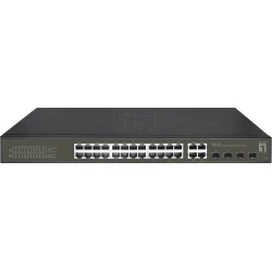 LevelOne GES-2128P switch Gestionado L2 Gigabit Ethernet (10/100/1000) Energ&iacute;a sobre Ethernet (PoE) Negro