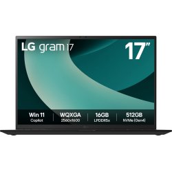 LG Gram 17Z90T Intel Core Ultra 7 255H Port&aacute;til 43,2 cm (17``) WQXGA 32 GB LPDDR5x-SDRAM 1 TB SSD Wi-Fi 7 (802.11be) Windows 11 Home Espa&ntilde;ol Negro
