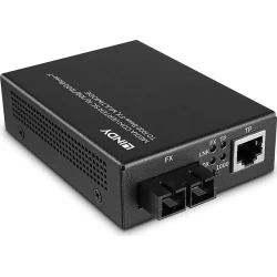 Lindy 25119 convertidor de medio 850 nm Multimodo Negro