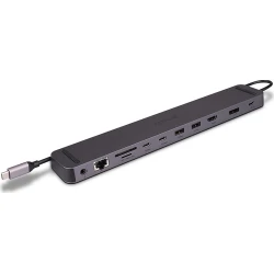 Lindy 43392 base para port&aacute;til y replicador de puertos Acoplamiento USB 3.2 Gen 1 (3.1 Gen 1) Type-C Antracita