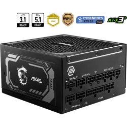 MSI MAG A1250GL PCIE5 unidad de fuente de alimentaci&oacute;n 1250 W 24-pin ATX 1U Negro