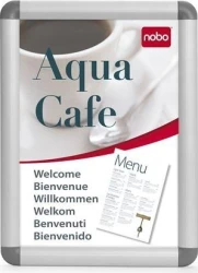 Nobo Marco Publicitario Tama?o A3 con Proteccion de PVC Antirreflectante y Resistente a la Intemperie - Marco de Aluminio Elegante 5028252194099