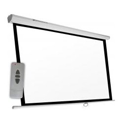 Pantalla electrica phoenix videoproyector pared y techo 100p posicion ajustable carcasa blanca tela super resistente PHPANTAELEC200/150