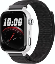 SaveFamily SaveWatch Plus 2 Reloj Inteligente para ni&ntilde;os 4G Esfera Blanca correa Tela Negra